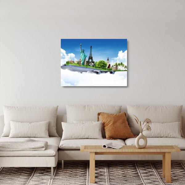 Skleněný obraz - Cesta kolem světa (70x50 cm)