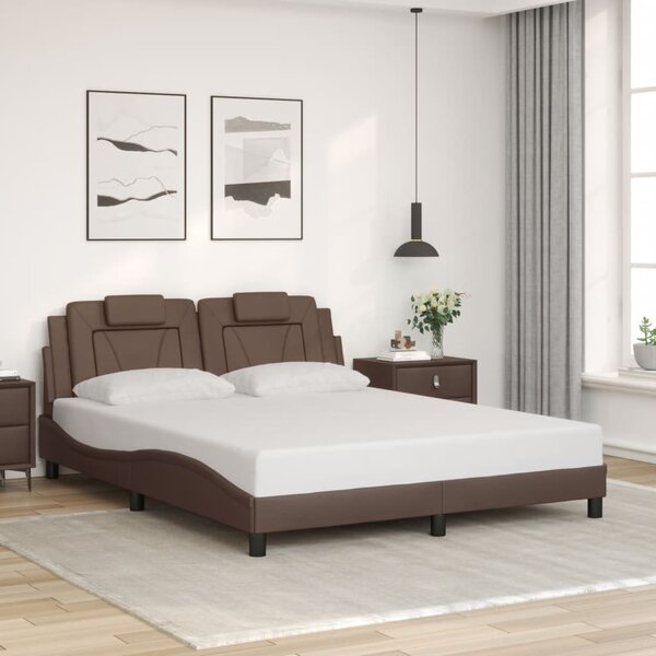 Rám postele Viana s LED bez matrace hnědý 160 x 200 cm 3214031
