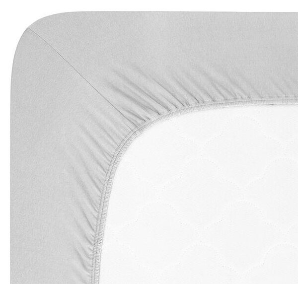 Napínací prostěradlo jersey s elastanem šedé 90 x 200 cm