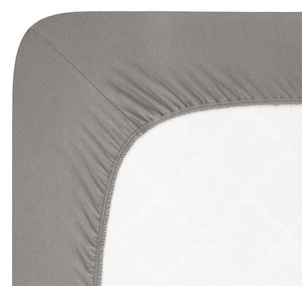 Napínací prostěradlo jersey s elastanem antracitové 90 x 200 cm