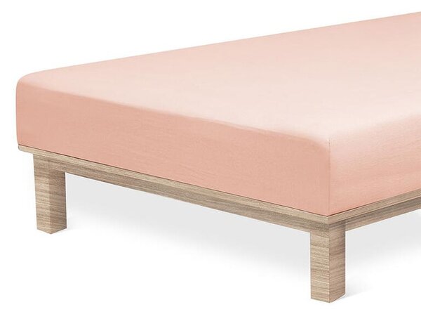 Napínací prostěradlo jersey s elastanem pudrové 90 x 200 cm