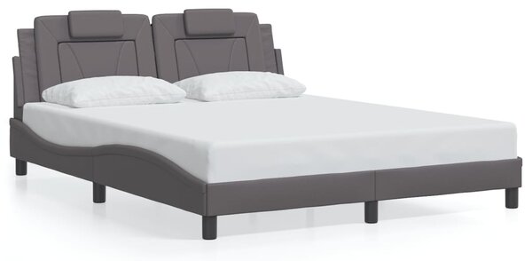 Rám postele Viana s LED bez matrace šedý 160 x 200 cm 3214032