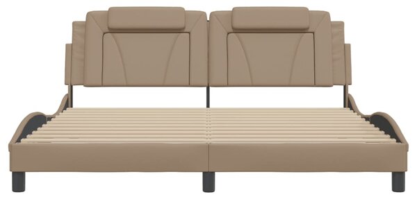Rám postele Viana s LED bez matrace cappuccino 180x200 cm 3214040