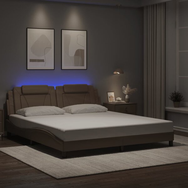 Rám postele Viana s LED bez matrace cappuccino 180x200 cm 3214040