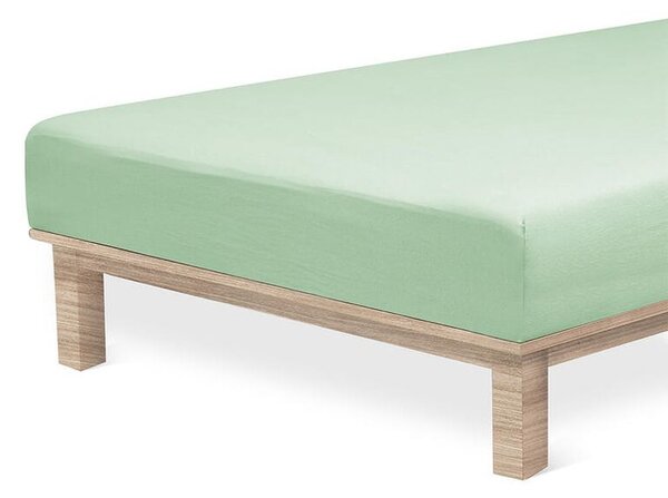 Napínací prostěradlo jersey s elastanem zelené 90 x 200 cm