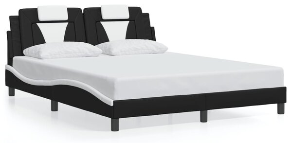 Rám postele Viana s LED bez matrace černý a bílý 160x200 cm 3214034