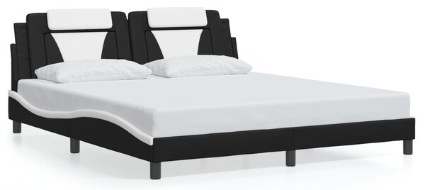 Rám postele Viana s LED bez matrace černý a bílý 180x200 cm 3214041