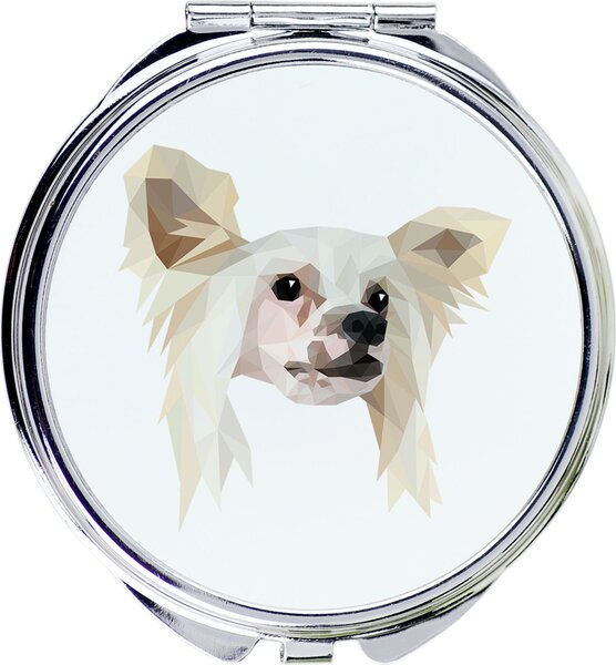 Čínský chochlík – Zrcadlo značky Art-Dog s fotografií a geometrickým vzorem