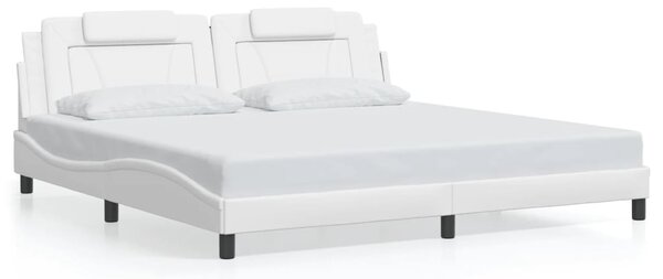 Rám postele Viana s LED bez matrace bílý 200 x 200 cm 3214044