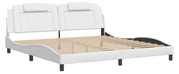 Rám postele Viana s LED bez matrace bílý 200 x 200 cm 3214044