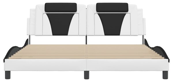 Rám postele Viana s LED bez matrace bílý a černý 180x200 cm 3214042