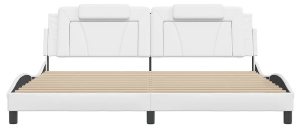 Rám postele Viana s LED bez matrace bílý 200 x 200 cm 3214044