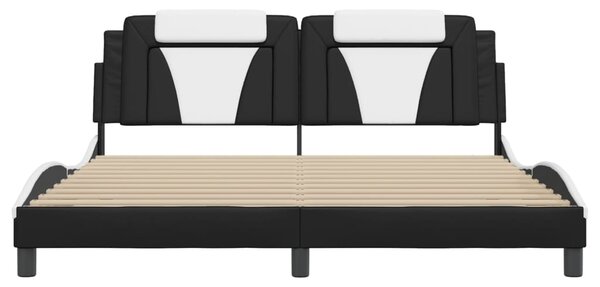 Rám postele Viana s LED bez matrace černý a bílý 180x200 cm 3214041
