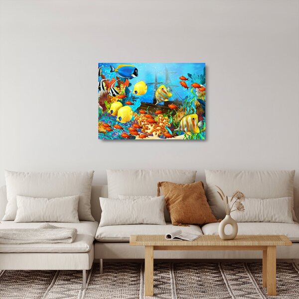 Skleněný obraz - Barevný korálový útes (70x50 cm)