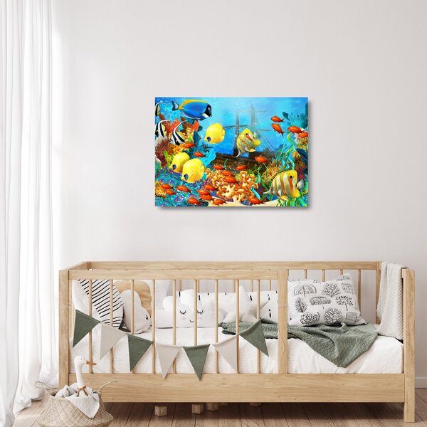 Skleněný obraz - Barevný korálový útes (70x50 cm)