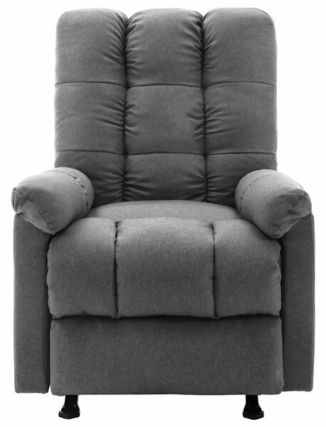 Masážní polohovací křeslo světle šedé textil 321410