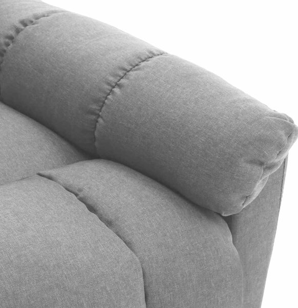 Masážní polohovací křeslo světle šedé textil 321410