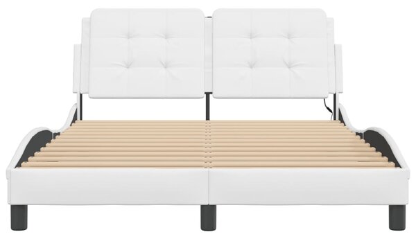 Rám postele s LED bez matrace Zadar bílý 140 x 200 cm 3214111