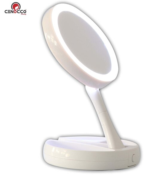 Cenocco skládací LED toaletní zrcadlo