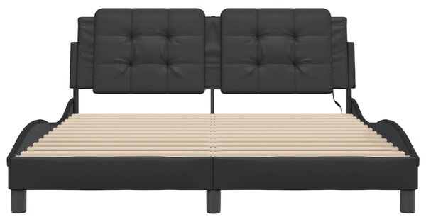 Rám postele s LED bez matrace Zadar černý 160 x 200 cm 3214117
