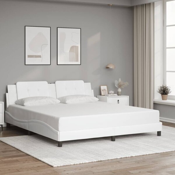 Rám postele s LED bez matrace Zadar bílý 180 x 200 cm 3214125