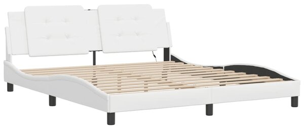 Rám postele s LED bez matrace Zadar bílý 180 x 200 cm 3214125