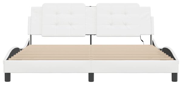 Rám postele s LED bez matrace Zadar bílý 180 x 200 cm 3214125
