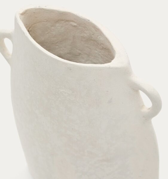 Bílá váza Kave Home Neti 27 cm