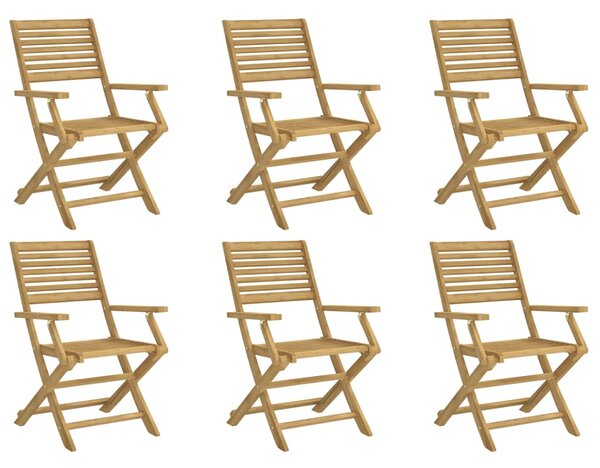 Skládací židle 6 ks 54,5x61,5x86,5 cm Masivní akácie 3214226