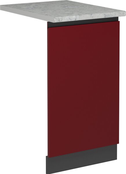 Čelní panel myčky Vicco R-Line Červená 45 cm s pracovní deskou, Model 55108