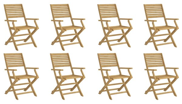 Skládací židle 8 ks 54,5x61,5x86,5 cm Masivní akácie 3214227