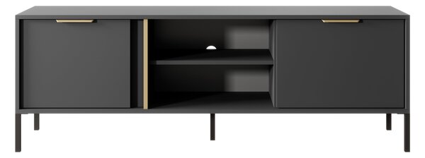 TV stolek/skříňka Lyran 2D (antracit + zlatá)