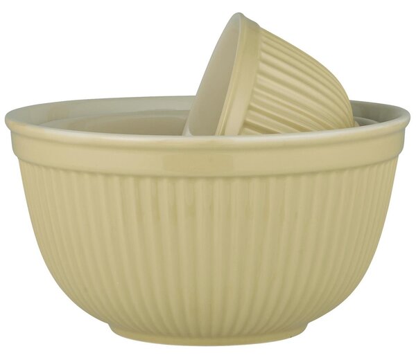 IB Laursen Keramické mísy Mynte Wheat Straw - sada 3 ks