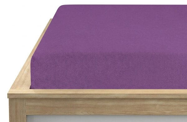 Froté prostěradlo PREMIUM fialové 180x200 cm