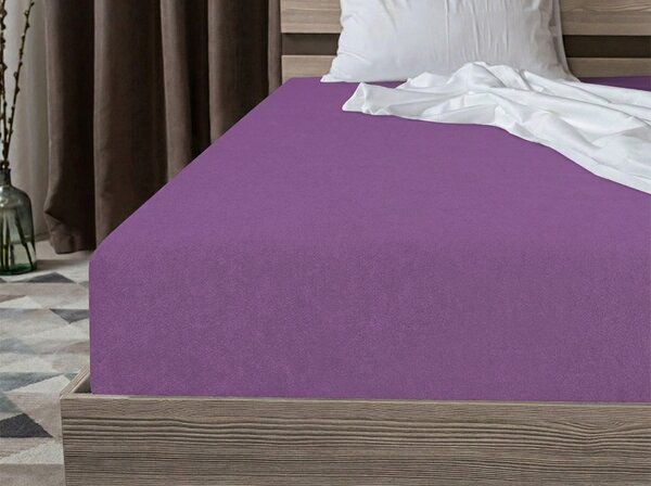 Froté prostěradlo PREMIUM fialové 180x200 cm