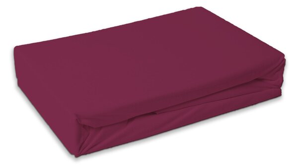 Froté prostěradlo do dětské postýlky PREMIUM 60x120 cm vínové