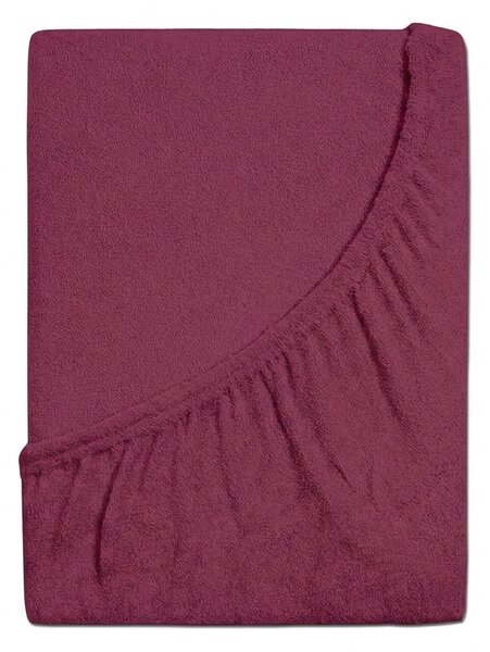 Froté prostěradlo do dětské postýlky PREMIUM 60x120 cm vínové