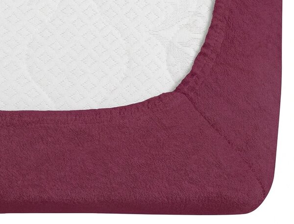 Froté prostěradlo do dětské postýlky PREMIUM 60x120 cm vínové