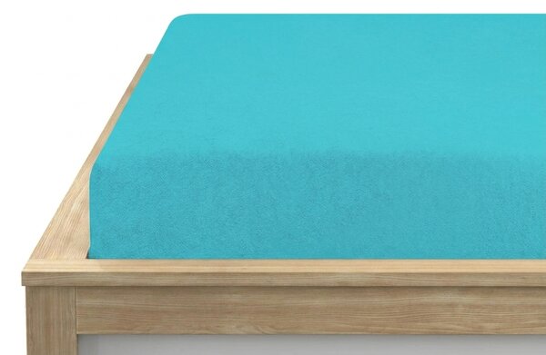 Froté prostěradlo PREMIUM tyrkysové 160x200 cm