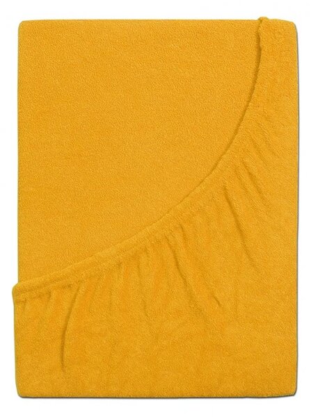 Froté prostěradlo do dětské postýlky PREMIUM 60x120 cm žlutooranžové