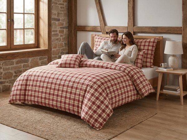 Povlečení z mikrovlákna TARTAN HEART barevné Rozměr povlečení: 70 x 90 cm | 140 x 200 cm