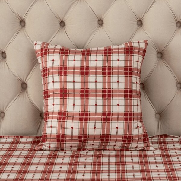 Povlak na polštář z mikrovlákna TARTAN HEART 45x45 cm, barevný