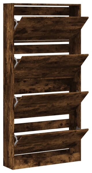 Botník se 4 výklopnými zásuvkami kouřový dub 80 x 21 x 163,5 cm 3214368