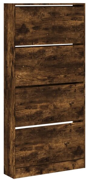 Botník se 4 výklopnými zásuvkami kouřový dub 80 x 21 x 163,5 cm 3214368