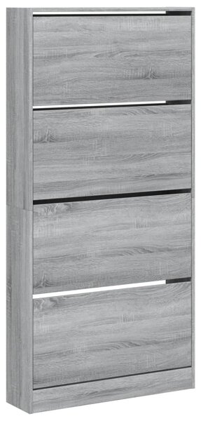 Botník se 4 výklopnými zásuvkami šedý sonoma 80 x 21 x 163,5 cm 3214369