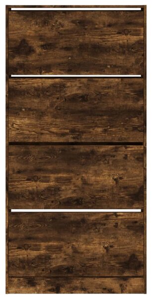 Botník se 4 výklopnými zásuvkami kouřový dub 80 x 21 x 163,5 cm 3214368
