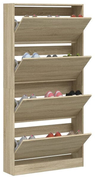 Botník se 4 výklopnými zásuvkami dub sonoma 80 x 21 x 163,5 cm 3214366
