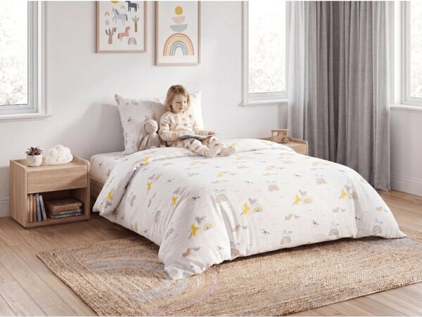 Dětské bavlněné povlečení MAGIC UNICORN bílé, 100% bavlna Rozměr povlečení: 70 x 90 cm | 140 x 200 cm