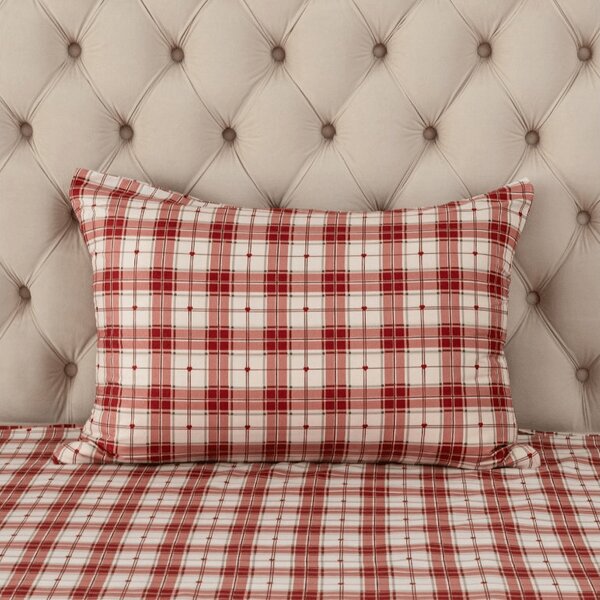 Povlak na polštář z mikrovlákna TARTAN HEART 50x70 cm, barevný