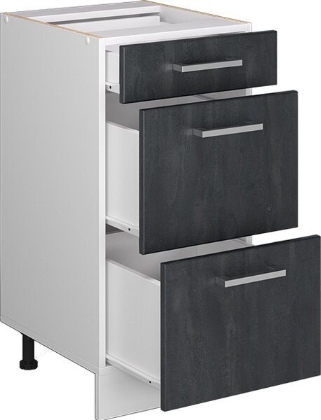 Spodní skříňka kuchyňské linky Vicco R-Line Černý beton 40 cm bez pracovní desky, Model 47576